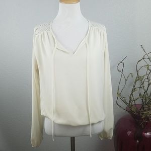 Charming Charlie white sheer blouse